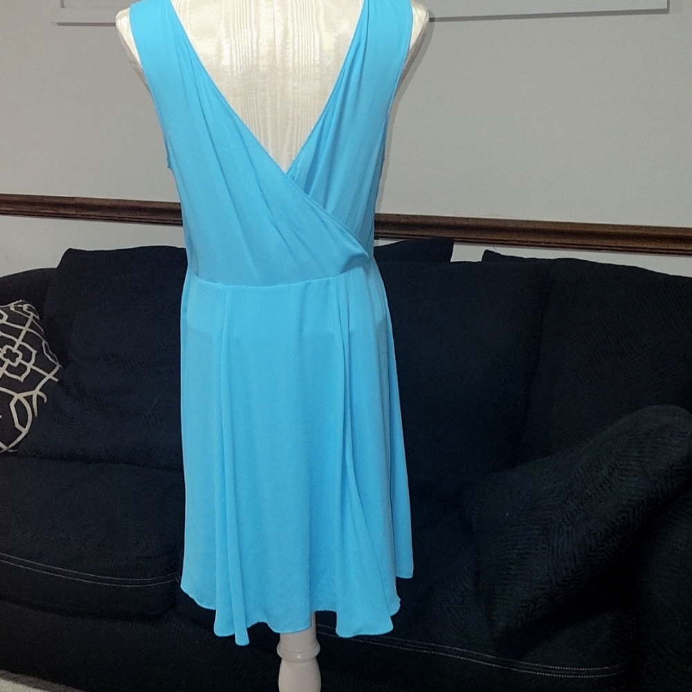 Tiffany blue dress by Express size (12) - Picture 2 of 3